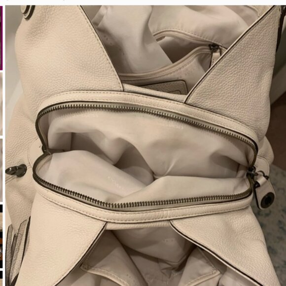 COACH Edie Leather Shoulder Bag Satchel/Shoulder Bag - Picture 14 of 16